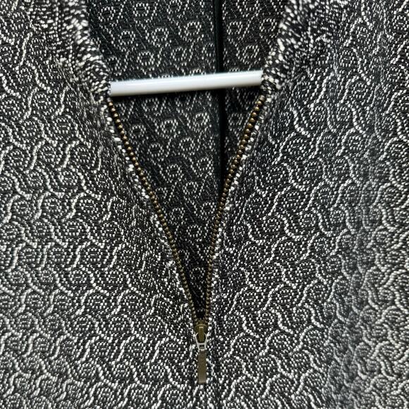 Eileen Fisher size M Recycled Cotton Blend Jacquard Flight Blazer Jacket - Picture 5 of 12